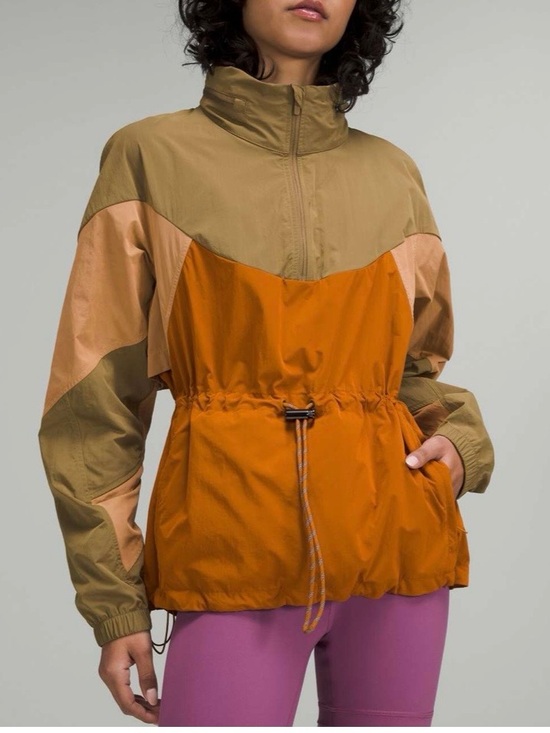 lululemon athletica Jackets & Blazers - Women’s Colorblock Anorak Jacket in Rust and Olive and Peach Tan- Lululemon